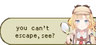 🕵️‍♀️ Amelia Watson you can't escape, see? anime, detective, amelia watson, vtuber, hololive whatsapp sticker