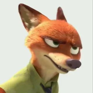 🦊 Nick Wilde Zootopia Nick Wilde, Zoomania, Fuchs, Disney, animiert, Cartoon telegram sticker