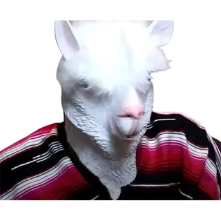 🤪 llama, máscara, alpaca, disfraz, animal, divertido whatsapp sticker