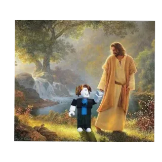 ❤ Jesus and Roblox Noob Roblox telegram sticker