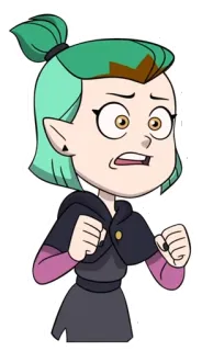 😦 Amity Blight The Owl House hoạt hình, động, nhân vật, phù thủy, tai họa telegram sticker