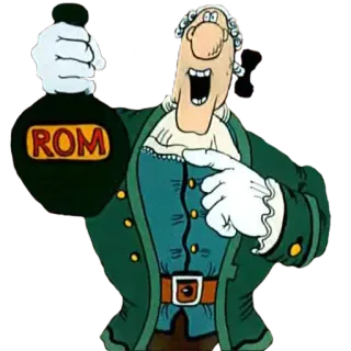 🥃 ROM rhum, alcool, dessin animé, pirate, boisson telegram sticker