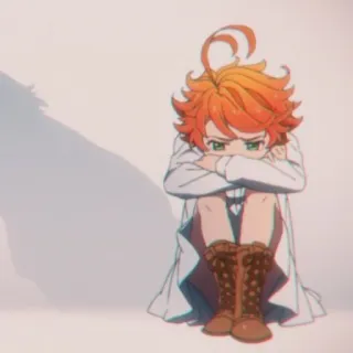 ⛓ Emma The Promised Neverland Anime, The Promised Neverland, Emma, Dibujos animados, Manga, Triste telegram sticker
