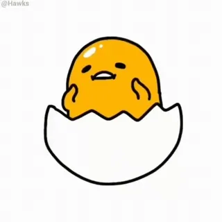 🍳 Gudetama Gudetama, egg, cartoon, lazy, cute, character, food whatsapp sticker