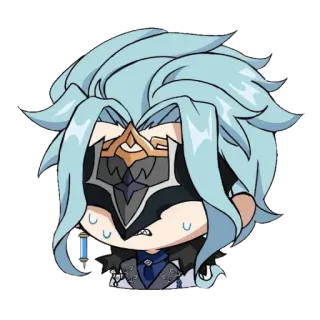 😰 Dottore Genshin Impact ดอตโตเร, เก็นชินอิมแพ็ก, ตัวละคร, อนิเมะ, เกม, ประหม่า, เหงื่อออก telegram sticker