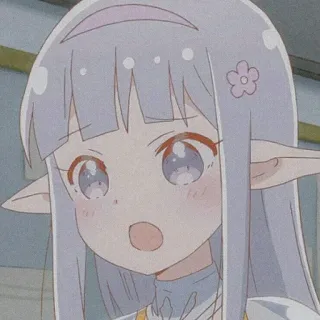 🥯 Anime, Fofo, Mangá, Garota, Personagem, Elfo telegram sticker