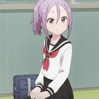 ☝️ 动漫女孩, 学生制服, 可爱, 动漫人物, 插画 telegram sticker
