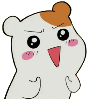 😀 chomik, zwierzę, słodki, kreskówka, wyraz, szczęśliwy telegram sticker