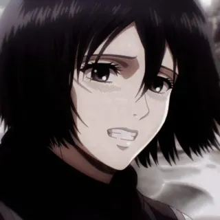 🧣 Mikasa Ackerman Attack on Titan Anime, Manga, Mikasa, Ackerman, Personnage whatsapp sticker