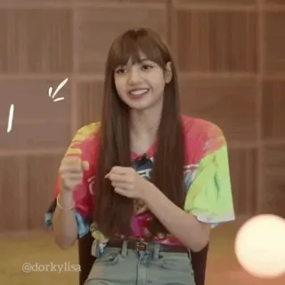 🖇 Lisa orang, wanita, penyanyi, selebriti, mode, gaya, tersenyum telegram sticker