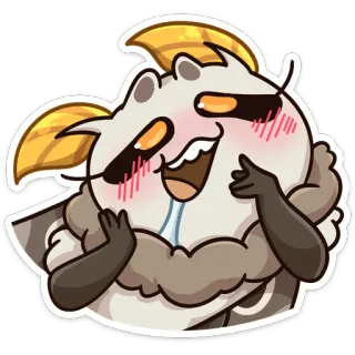 🤤 falena, carino, chibi, soffice, cartone animato, animale, emoji telegram sticker