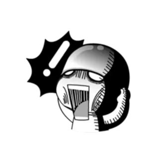 ❕ shocked, exclamation, cartoon, exasperated, surprise whatsapp sticker