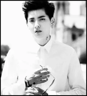 ➿ Kris Wu ritratto, uomo, celebrità, moda, Kris Wu, cantante, attore telegram sticker