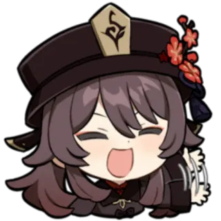 🤗 Hu Tao Genshin Impact Anime, Videojuego, Mono, Personaje, Hu Tao, Genshin Impact, Chibi telegram sticker