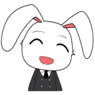 ☺️ 兔子, 卡通, 动物, 可爱 whatsapp sticker