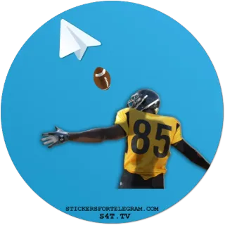 🏈 stickersfortelegram.com, s4t.tv Fußball, Sport, Spieler, Uniform, American Football, Telegramm, Papierflieger telegram sticker