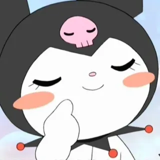 🪄 Kuromi 쿠로미, 산리오, 귀여운, 카와이, 해골 telegram sticker