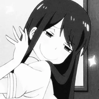🖤 anime, chica, presumida, dibujo animado, pose, expresión telegram sticker