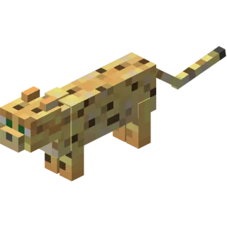 🐈 minecraft, ocelot, chat, jeu, animal, pixelisé whatsapp sticker