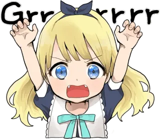 A little girl Sticker (Alice) ENG :: @line_stickers telegram stickers