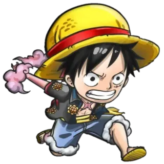😠 Luffy One Piece Anime, One Piece, Luffy, Cartone animato, Adesivo telegram sticker
