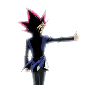 👍 Yami Yugi Yu-Gi-Oh! Anime, Kreskówka, Postać, Kciuk w górę, Pojedynek, Yu-Gi-Oh!, Yami Yugi telegram sticker