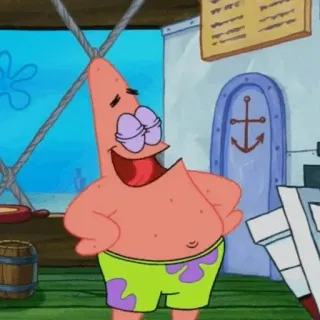🍔 Patrick Star Spongebob Squarepants patrick estrela, spongebob, desenho animado, nickelodeon, engraçado, personagem whatsapp sticker