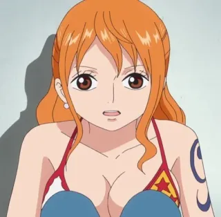 💵 Nami One Piece アニメ, ワンピース, ナミ, 漫画, 女の子, キャラクター whatsapp sticker