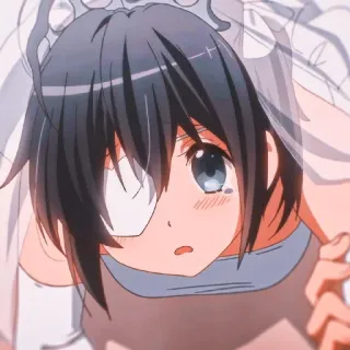 🥺 Rikka Takanashi Love, Chunibyo & Other Delusions! anime, girl, eye patch, chunibyo, rikka takanashi, love chunibyo and other delusions telegram sticker