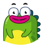 👌 Monster, Cartoon, Sticker, Grün, Süß telegram sticker