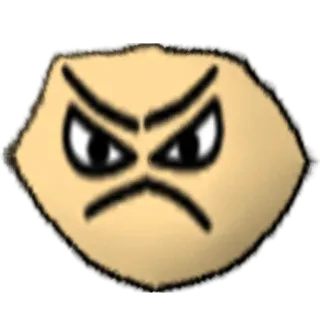 😠 wütend, genervt, ausdruck, emoji, cartoon, gesicht telegram sticker