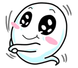 😊 schattig, cartoon, sticker, spook telegram sticker