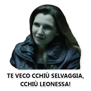 🦁 TE VE COCCHIÙ SELVAGGIA, COCCHIÙ LEONESSA! mulher, expressão, retrato telegram sticker