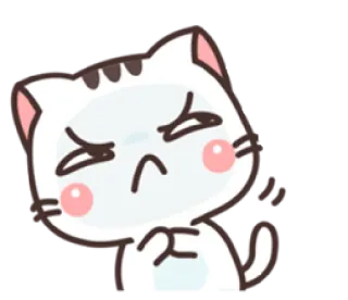 😠 mèo, động vật, sticker, dễ thương, tức giận, hoạt hình, bĩu môi, mèo whatsapp sticker