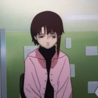 😔 Lain Iwakura Serial Experiments Lain Anime, Fille, Serial Experiments Lain, Lain, Iwakura whatsapp sticker
