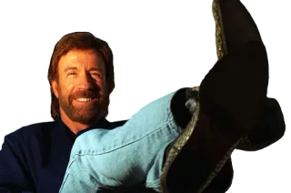 😁 Chuck Norris actor, martial arts, movie, tv, walker texas ranger, beard telegram sticker