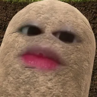 🥔 kartoffel, gesicht, lippen, augen, lustig whatsapp sticker