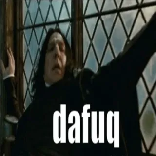 😱 Severus Snape Harry Potter dafuq snape, severus snape, harry potter, apa?, meme telegram sticker