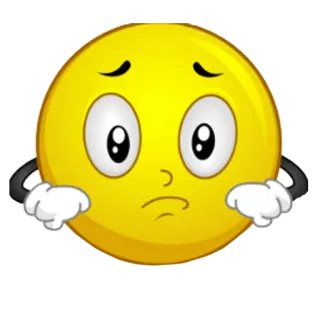 😣 Emoji, Traurig, Unglücklich, Besorgt, Gesicht, Cartoon telegram sticker
