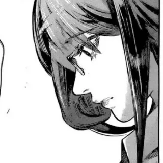 💜 manga, anime, black and white, portrait, woman, glasses telegram sticker