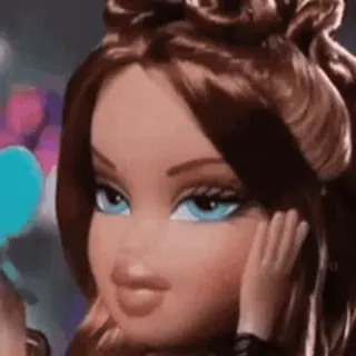 😐 Bratz Doll 브라츠 인형, 인형, Y2K, 패션 인형, 메이크업, 향수 telegram sticker