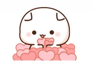 ❤️ милые, каваи, мультяшные, сердечки, любовь, день святого валентина telegram sticker