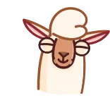 💙 llama, animal, glasses, heart, cute, cartoon telegram sticker