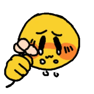 😢 Emoji, Fofo, Triste, Flor, Rubor telegram sticker