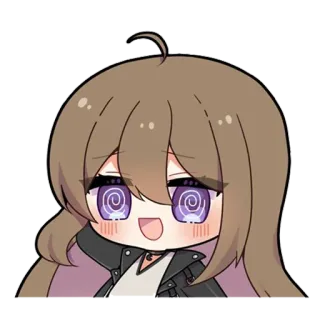 😳 anime, cartoon, chibi, manga, cute, girl telegram sticker