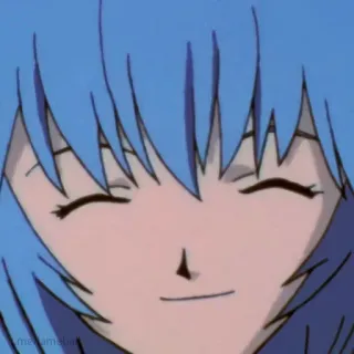 😊 Rei Ayanami Neon Genesis Evangelion Anime, Manga, Rei Ayanami, Evangelion, Chica, Linda, Sonrisa telegram sticker