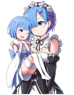 👶 Rem anime, cute, girl, maid, re zero whatsapp sticker