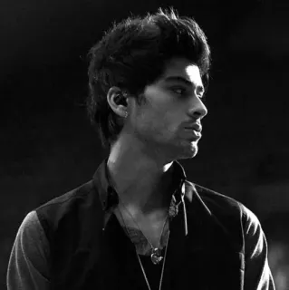 👑 Zayn Malik Sänger, Porträt, Schwarzweiß, Berühmtheit, Person, Männlich telegram sticker