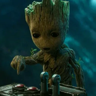 🌴 Groot Guardians of the Galaxy Groot, Vệ binh dải Ngân Hà, Marvel, Baby Groot, Tôi là Groot, cây telegram sticker