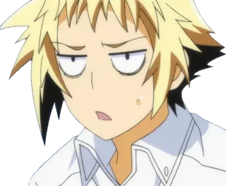 😐 Anime, Manga, Chico, Confundido, Expresión telegram sticker